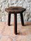 Vintage French Farmhouse Milking Stool on 3 Legs, 1950s or 1960s, Image 1