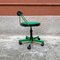 Mid-Century Modern Italian Green Swivel Chair with Rubber Pads, 1980s 2