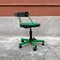 Mid-Century Modern Italian Green Swivel Chair with Rubber Pads, 1980s 3