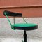 Mid-Century Modern Italian Green Swivel Chair with Rubber Pads, 1980s, Image 5