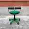 Mid-Century Modern Italian Green Swivel Chair with Rubber Pads, 1980s 4