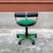 Mid-Century Modern Italian Green Swivel Chair with Rubber Pads, 1980s, Image 4