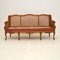 Antique French Carved Walnut Bergere Sofa, Image 2