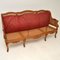 Antique French Carved Walnut Bergere Sofa 10