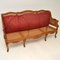 Antique French Carved Walnut Bergere Sofa, Immagine 10