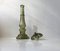 Architectural Olive Green Glass Decanter from Empoli, 1970s, Imagen 2