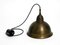 Mid-Century Patinated Brass Church Pendant Lamp 6