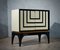 Mid-Century Glass and Brass Italian Sideboard, 1980s, Image 1