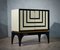 Mid-Century Glass and Brass Italian Sideboard, 1980s, Imagen 1