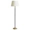 Black Leather and Brass Floor Lamp 1