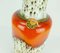 Ceramic 602 10 45 Floor Vase in Orange, White & Brown Drip Glaze from Jasba, Image 8