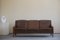 Danish Three Seater Sofa in Brown Leather and Wooden Legs by Georg Thams, 1960s 8