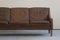 Danish Three Seater Sofa in Brown Leather and Wooden Legs by Georg Thams, 1960s 7
