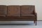 Danish Three Seater Sofa in Brown Leather and Wooden Legs by Georg Thams, 1960s, Immagine 7