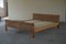 Mid-Century Scandinavian Bed in Solid Pine and Woven Paper Cord, 1960s 1