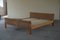 Mid-Century Scandinavian Bed in Solid Pine and Woven Paper Cord, 1960s, Image 1