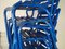 Blue Metal Dining Chairs, Set of 14 12