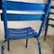 Blue Metal Dining Chairs, Set of 14 20