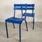 Blue Metal Dining Chairs, Set of 14 15