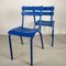 Blue Metal Dining Chairs, Set of 14, Imagen 15