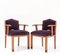 Oak Art Deco Armchairs from FA Drilling Amsterdam, 1920s, Set of 2 1