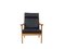 GE 265 Oak and Black Leather Armchair by Hans J. Wegner for Getama, 1980s, Immagine 3