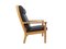 GE 265 Oak and Black Leather Armchair by Hans J. Wegner for Getama, 1980s, Imagen 4