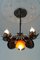 Wrought Iron and Glass Water Lily Chandelier 2