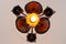 Wrought Iron and Glass Water Lily Chandelier, Image 6
