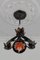 Wrought Iron and Glass Water Lily Chandelier 11