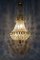 French Empire Style Crystal Glass Basket-Shaped Chandelier, Imagen 12