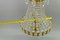 French Empire Style Crystal Glass Basket-Shaped Chandelier, Image 17