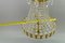 French Empire Style Crystal Glass Basket-Shaped Chandelier, Immagine 17