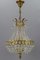 French Empire Style Crystal Glass Basket-Shaped Chandelier 14