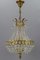 French Empire Style Crystal Glass Basket-Shaped Chandelier, Imagen 14