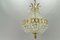 French Empire Style Crystal Glass Basket-Shaped Chandelier, Image 4