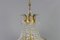 French Empire Style Crystal Glass Basket-Shaped Chandelier, Image 9