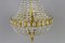 French Empire Style Crystal Glass Basket-Shaped Chandelier 7