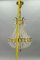 French Empire Style Crystal Glass Basket-Shaped Chandelier 16