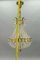 French Empire Style Crystal Glass Basket-Shaped Chandelier, Imagen 16