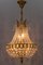 French Empire Style Crystal Glass Basket-Shaped Chandelier, Image 13