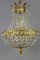 French Empire Style Crystal Glass Basket-Shaped Chandelier 3