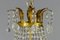 French Empire Style Crystal Glass Basket-Shaped Chandelier, Image 10