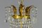 French Empire Style Crystal Glass Basket-Shaped Chandelier, Imagen 10