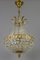 French Empire Style Crystal Glass Basket-Shaped Chandelier 20