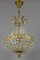 French Empire Style Crystal Glass Basket-Shaped Chandelier, Image 20