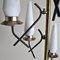 Opaline Glass & Brass Floor Lamp by Stilnovo, 1950s 4