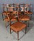 Dining Chairs in Teak and Beech Cognac Aniline Leather by Kurt Østervig, Set of 6 2