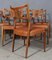 Dining Chairs in Teak and Beech Cognac Aniline Leather by Kurt Østervig, Set of 6 5