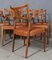 Dining Chairs in Teak and Beech Cognac Aniline Leather by Kurt Østervig, Set of 6, Immagine 5